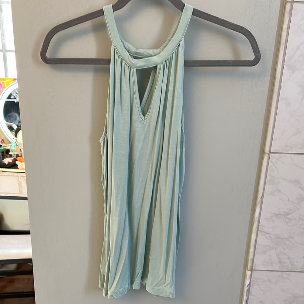 Elegant Mint Green Sleeveless Top